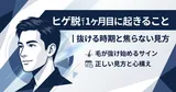 ヒゲ脱毛1ヶ月目に起きること｜抜ける時期と焦らない見方